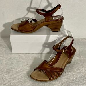 Dansko Rita Heeled Sandal Women’s Size EU 41 Spiced Copper Leather Ankle Strap